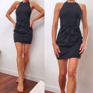 Dsquared DEMURE black BOW backless suiting dress S xs